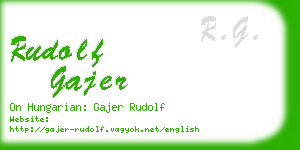 rudolf gajer business card